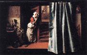 MAES, Nicolaes Eavesdropper with a Scolding Woman oil painting reproduction